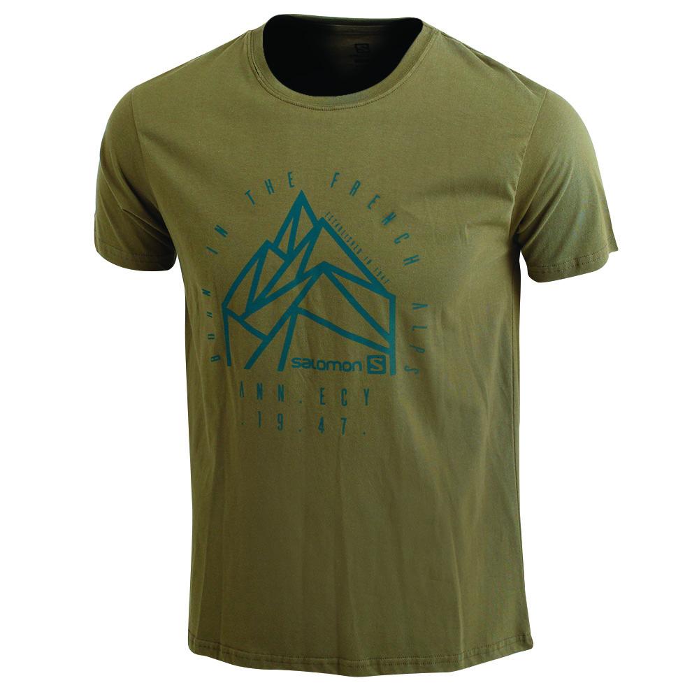 T-Shirts Salomon Homme Vert Olive - Salomon JETLAG SS M - France (7436-KXAQL)